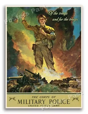 1942 Military Police Vintage Style WW2 US Army Poster - 18x24 • $13.95