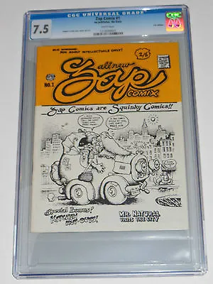 Cgc 7.5 Zap #1~robert Crumb~scarce Uk~variant Cover~underground Comix~one & Only • $6000