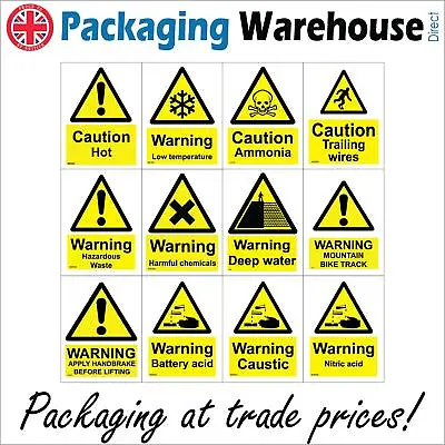 £3.45 • Buy Amonia Warning Signs Battery Acid Caustic Nitric Waste Temperature Water GBP006