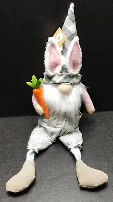 Mud Pie Dangle Leg GNOME Easter Bunny & Carrot Sitting Height Approximately 11  • $13.99