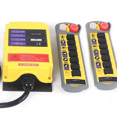 6 Channel Remote Crane Controller Hoist Crane 2 Speed 2 Transmitter 1 Receiver • $192