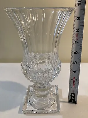 $59.99 • Buy Val St Lambert Crystal Vase Small Chips On Bottom Of Base Still Gorgeous 9.5X4”