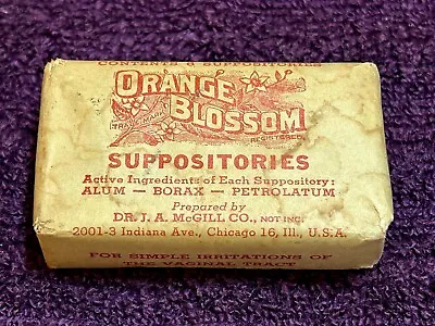 Orange Blossom Female Suppositories Unopened Sealed Package - Antique - Quack • $22