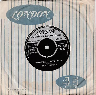 EDDIE COCHRANHallelujah I Love Her So/Little Angel.UK 45 London.Rock 'n Roll • £3