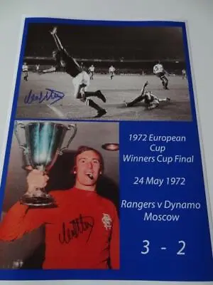 Rangers Fc 1972 European Cup Winners Cup Final Colin Stein Signed Pre-print • £3.79