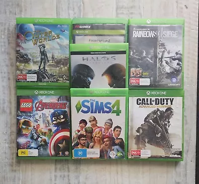 Xbox One Game Bundle X7 Sims 4 Outer Worlds Halo 5 Rainbow Six COD • $99.99