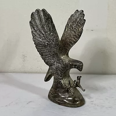 Vtg Silver Plated Eagle In Flight 5  Statue Figurine X-Vender Deal!  • $5