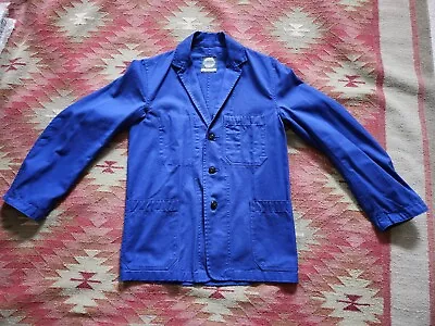 Yarmouth Oilskins The Engineers Jacket Royal Blue Cotton Work Chore Medium New! • £89.45