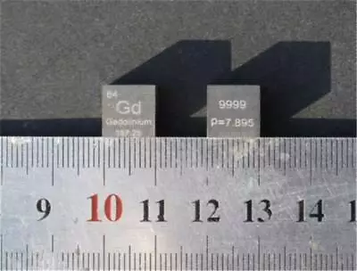 NEW 99.99% 10mm Cube Collection High Purity Gadolinium Gd Metal Carved Element • $31.86