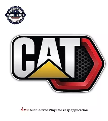 Cat Caterpillar Vinyl Decal Sticker Car Truck Bumper 4mil Bubble Free Us Made • $3.89