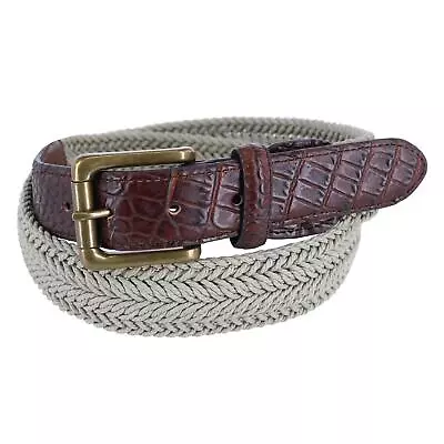 New Toneka Waxed Braided Belt With Croc Print Ends • $21.76