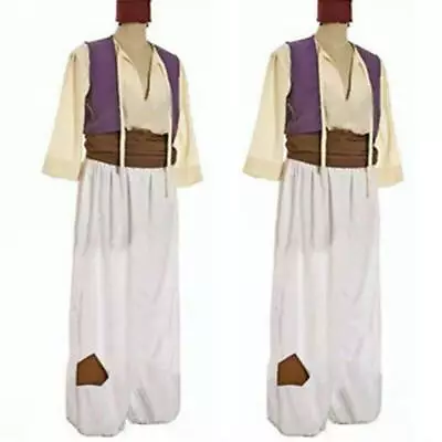 Men's Adult Arabian Prince Aladdin Genie Fancy Dress Roleplay Costume Outfits • $26.99