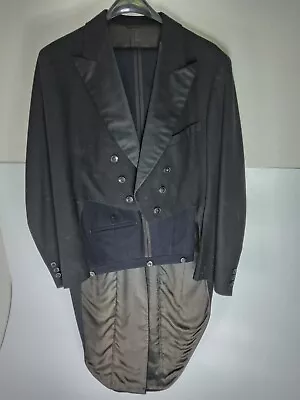 Vintage Mens Maurice L. Rothschild Wool Tuxedo With Tail And Pants • $67.49