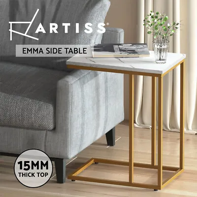 Artiss Coffee Table Side Table Laptop Desk Bedside Sofa Wooden Table Marbel • $37.95