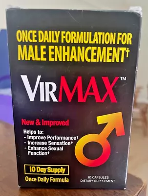 Virmax Male Enhancer 10ct Enhance Sexual Function Dietary Supplement Hombre • $7.99