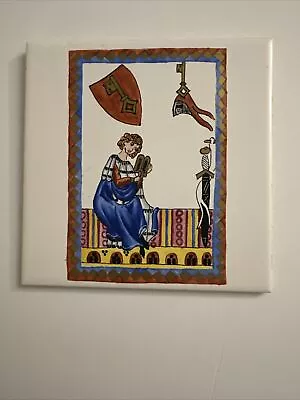 Von Scharpfenberg Medieval Hanging Ceramic Tile 6”x6” • £23.98