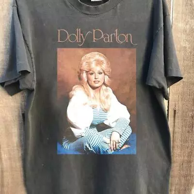 Vintage Dolly Parton Concert 1996 Black Cotton Unisex T-shirt Size S-5XL KH5921 • $18.99