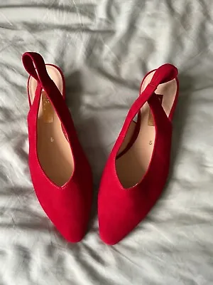 Ladies Gabor Sling Back Shoes Red Size Uk 5. New Unworn And Very Stylish • £40