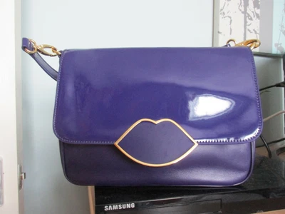 £60 • Buy Lulu Guinness Annabelle Shoulder Bag In Indigo - Used