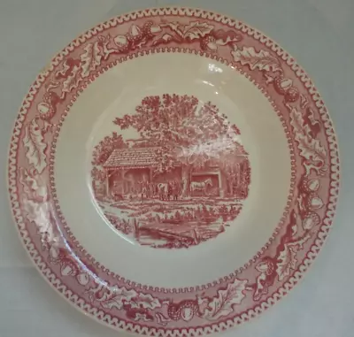 Vintage Royal Ironstone Memory Lane Pattern Pink Serving Bowl  8 1/2” • $10