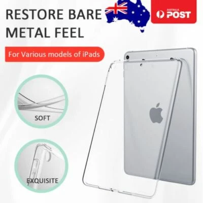 $7.99 • Buy TPU Clear Case Cover For IPad Mini 2 3 4 5 6 7 Air 1 2 3 Pro 9.7 10.5  11  12.9 
