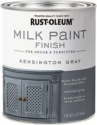 Rust-Oleum 331053 Milk Paint Finish Quart Kensington Gray 32 Fl Oz Pack Of 1 • $27.99