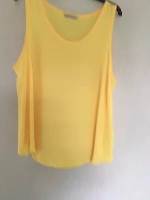  Marks & Spencer Collection   Classic Crepe Camisole Bargain Size 22 Yellow £10 • £5