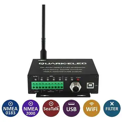 Quark-elec QK-A034 NMEA 0183 & SeaTalk Multiplexer With NMEA 2000/USB/WIFI O/p's • $247.76