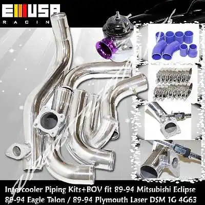 Intercooler Piping Kit+BOV Fit90-94 Mitsubishi Eclipse GSX GST 2.0 DSM 1G 4G63 • $189.99