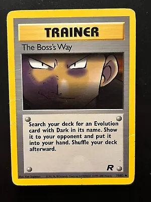 The Boss's Way Team Rocket Unlimited Pokemon TCG WOTC Vintage 73/82 LP  • $3.50