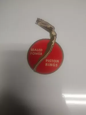 SEALED POWER COLLECTIBLES PISTON RING  FLYING LADY  1970s VINTAGE 6 INCH DECAL  • $10