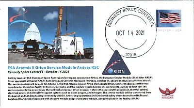 2021 ESA SLS Artemis II Orion Service Module Arrives Kennedy SC 14 October • $6