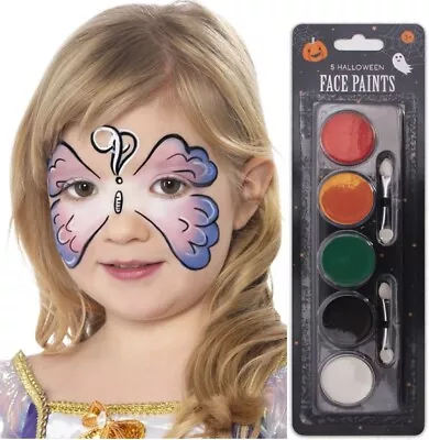 Face Paint Kit Professional Body Party Halloween Washable 5 Colour Palette UK • £3.49