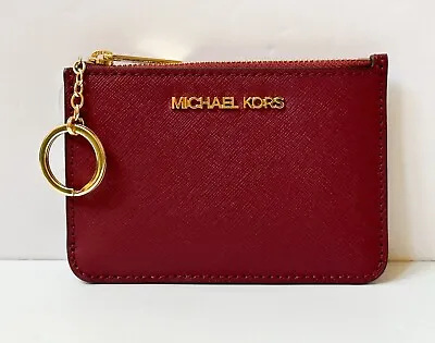 Michael Kors Jet Set Travel S TZ Coin Pouch With ID Key Holder Wallet $118 • $49.80