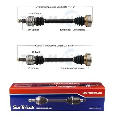 SurTrack Pair Set Of 2 Rear CV Axle Shaft Assemblies For BMW E30 318i 318is 325i • $107.97