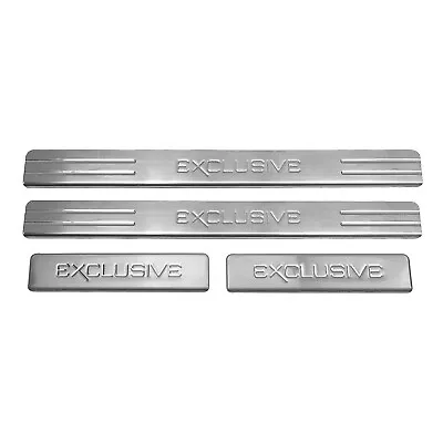 Door Sill Scuff Plate Scratch Protector For Hummer Exclusive Steel Silver 4 Pcs • $54.90