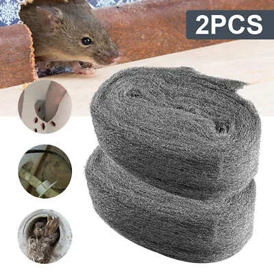 2/4PCS Steel Wire Wool Pads | Top Quality Grade 0 Super Ultra Fine For Rats Mice • £11.90