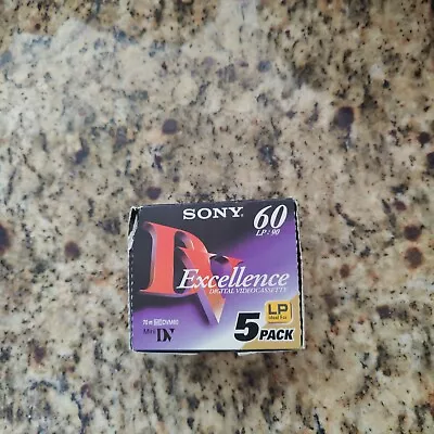 Sony Mini DVD Box Of 5 Digital Video Cassette Tapes Open DVM60EX2 New • $26.99