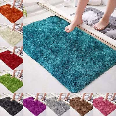 £8.99 • Buy Non Slip Bath Mat Thick Soft Bathroom Rug Water Absorbent Shower Pedestal Mats