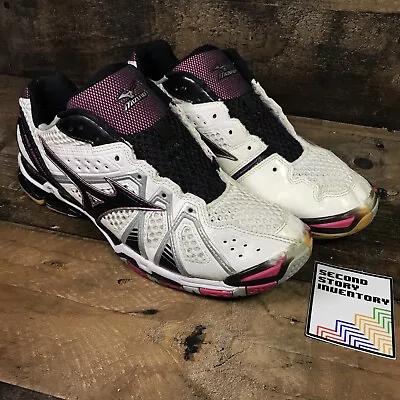 Womens Mizuno Wave Tornado 9 Volleyball Shoes Sz 11.5 White V1GC141209 • $34.99