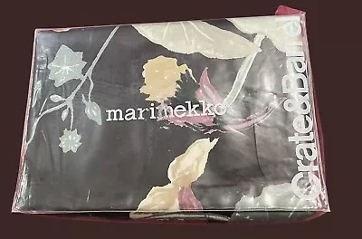 Marimekko Duvet Cover Iso Krassi Brown Floral Crate & Barrel King New • $99.99