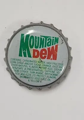 Mountain Dew Plastic Lined Soda Crown Bottle Cap • $2