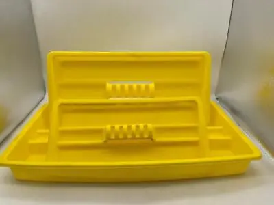 £6.95 • Buy 3pc TOOL TIDY CADDY SET LIGHTWEIGHT TOTE DIY PARTS 17  & 14.5  & 10.5  YELLOW