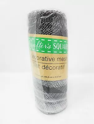 Crafter's Square Decorative Mesh - New - 6  X 5 Yd -  Black & White • $6.99