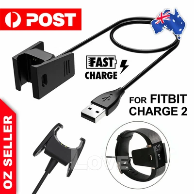 $9.95 • Buy USB Charger Charging Cable For Fitbit Charge 2 Wristband Smart Fitness Watch