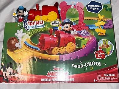 Just Play Disney Junior Mickey Musical Express Motorized Engine Train Set 17 Pcs • $25