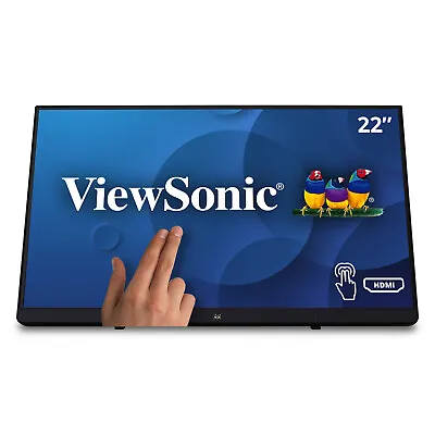 ViewSonic 1080p IPS 10-Point Multi Touch Monitor TD2230 22  HDMI DP And VGA • $269.99