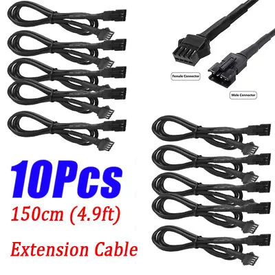 10x 4.9ft 4 Pin Extension Wire Cable Cord Kit For LED RGB Under Glow Rock Light • $15.51