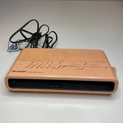 Vintage Sharp FX-C11A Digital Clock Radio Pink Made In Hong Kong Tested Working • $80