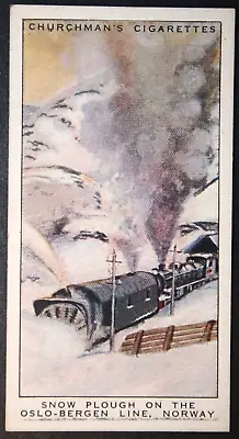 Norwegian Railways Snow Plough   Vintage 1937 Illustrated Card  AD02M • £4.99